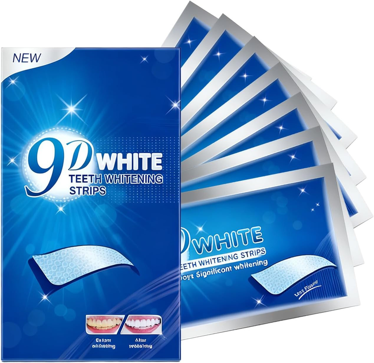 42Pcs 9D Teeth Whitening Strips, Safe and Insensitive Teeth Whitening Strips Crest Kit,Household Crest, Effectively Remove Stains, Teeth Whiteningin Half an Hour, Mint Flavor image number 1