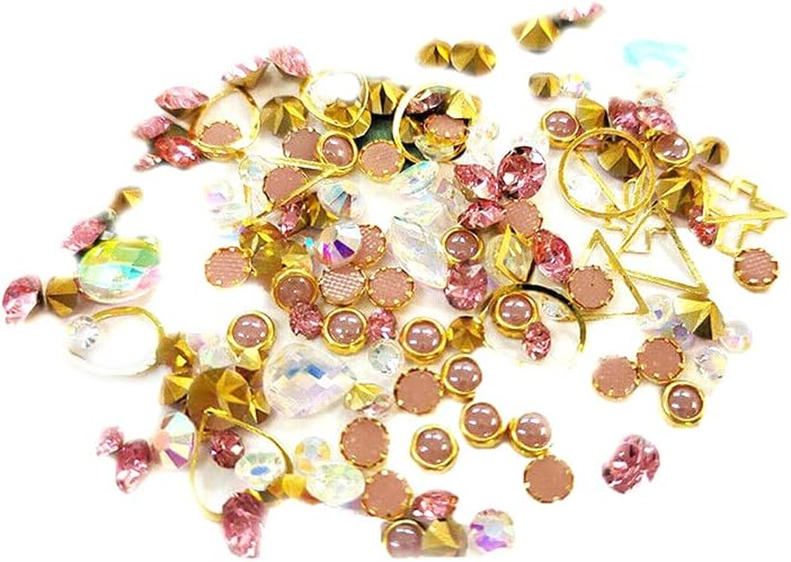 10 Styles Aurora Colorful 3D Nail Art Drill Heart Diamond Crystal - Perfect for Elegant Manicures and DIY Nail Art - Durable and Sparkling