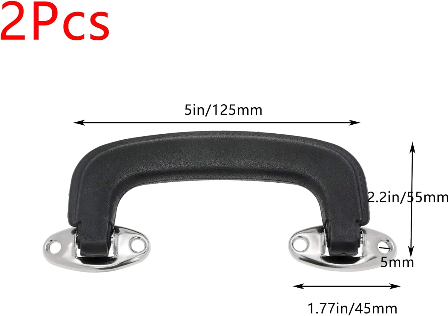 Geesatis Luggage Handles, Black, 5Inch, Trunk image number 1