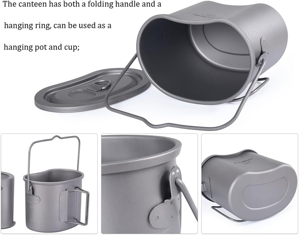Titanium Pot and Stove Portable Cookware Set Outdoor Camping Cooking Equipment Lightweight Camping Stove Ti锅分体式套装 Convenient and Durable Ideal for Hiking and Camping image number 3