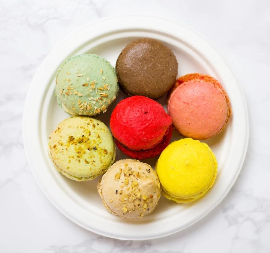 50 Pack, 15.5 Cm Sugarcane Plates, 6 Inch Disposable Plate, 100% Compostable Side Dish or Dessert Size Biodegradable Plate, for Hot and Cold Food, Eco-Friendly image number 3