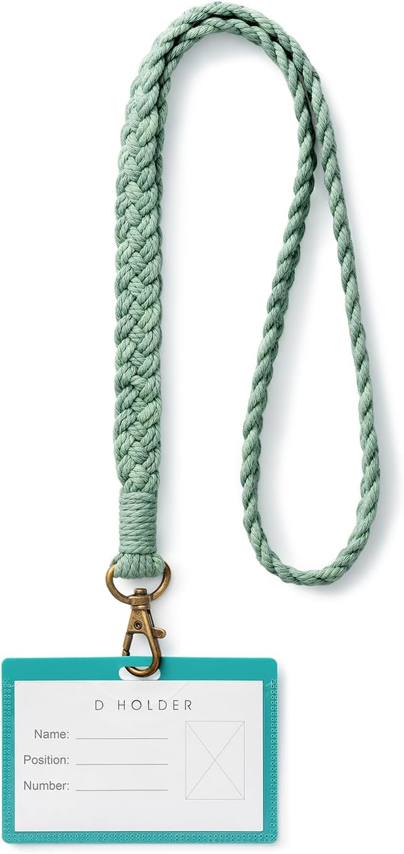 AOKSUNOVA Lanyards for Keys Green Key Lanyard Key Chain for Women Long Lanyard Strap Keychain Holder for ID Badges Card - Black image number 7