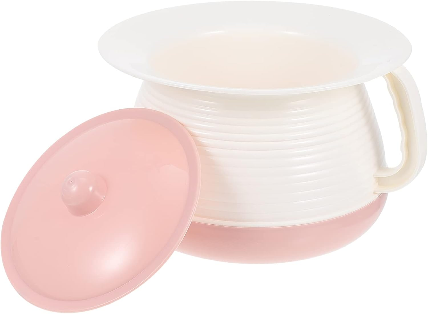 Alipis Chamber Pot Portable Toilets Bedpan Urinal Pots with Lid Handled Potty Urinal for Women Men Elderly Kid Pink image number 5