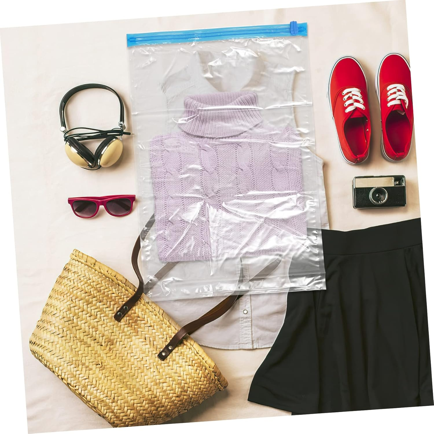 10Pcs Travel Compression Bags Vacuum Seal Bags for Moving Large Capacity Storage for Clothes Closet Organizers image number 6