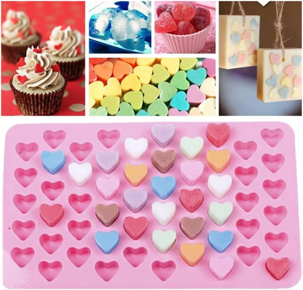 Silicone Gummy Molds,With 2 Bonus Dropper for DIY Gummy,Caasfooy 5 PCS Non-Stick Silicone Candy Molds, Mini Fruit Mold,Best Food Grade Silicone Gumdrop Molds for Jelly,Candy, Chocolate