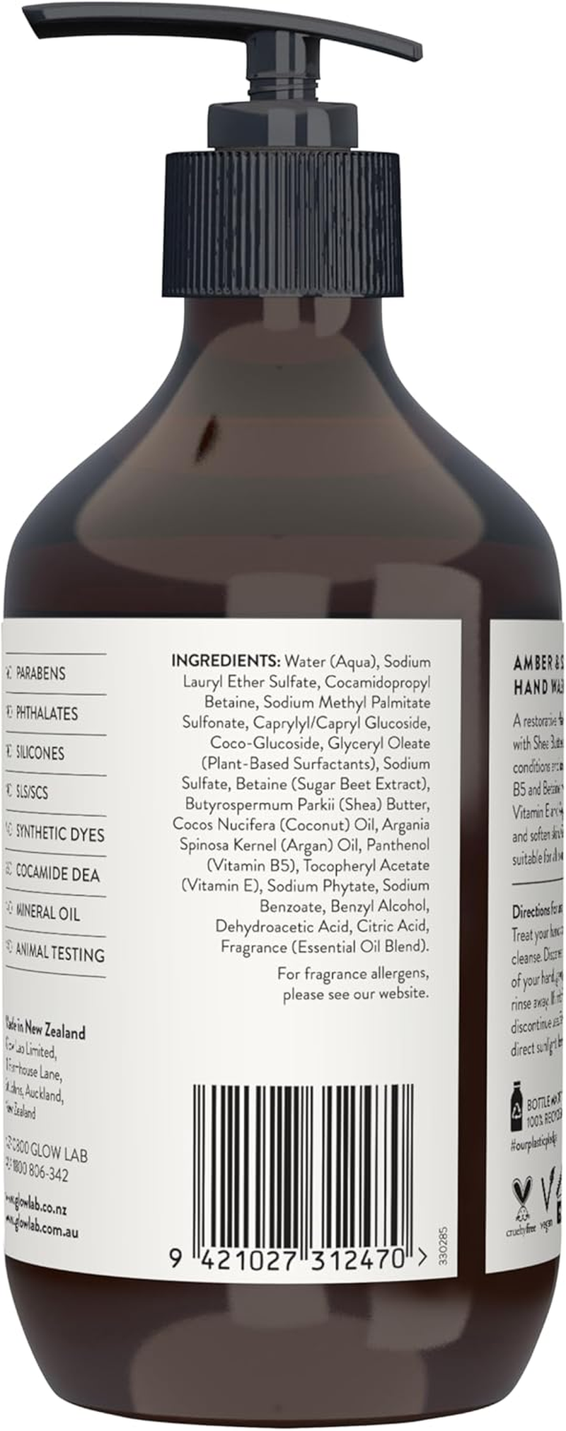 Glow Lab Amber and Sage Hand Wash 300 Ml (Pack of 2) image number 2