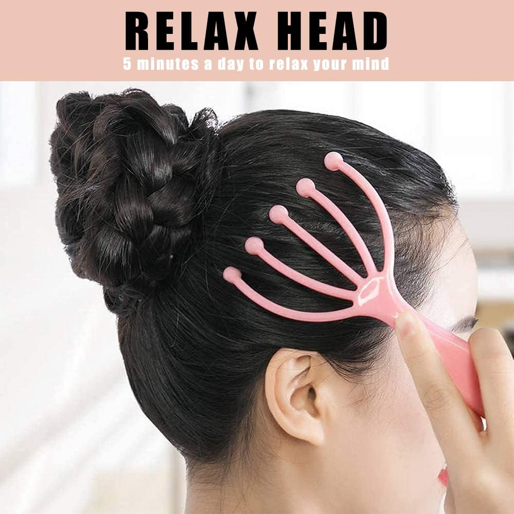 Neck Massager, Trigger Point Roller Massager for Pain Relief Deep Tissue Handheld Shoulder Massager Tool with 6 Balls Massage Point Suitable for Legs Waist Neck and Shoulder Relaxer (Pink) image number 3