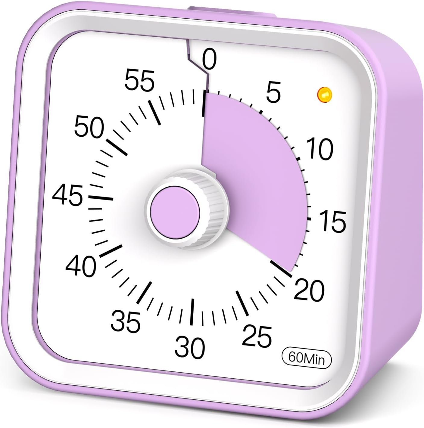 Visual Timer with Pause Function for Kids and Adults, Productivity Timer for Study, Teaching, Kitchen Cooking, Office Meetings, Time Management for ADHD (Purple)