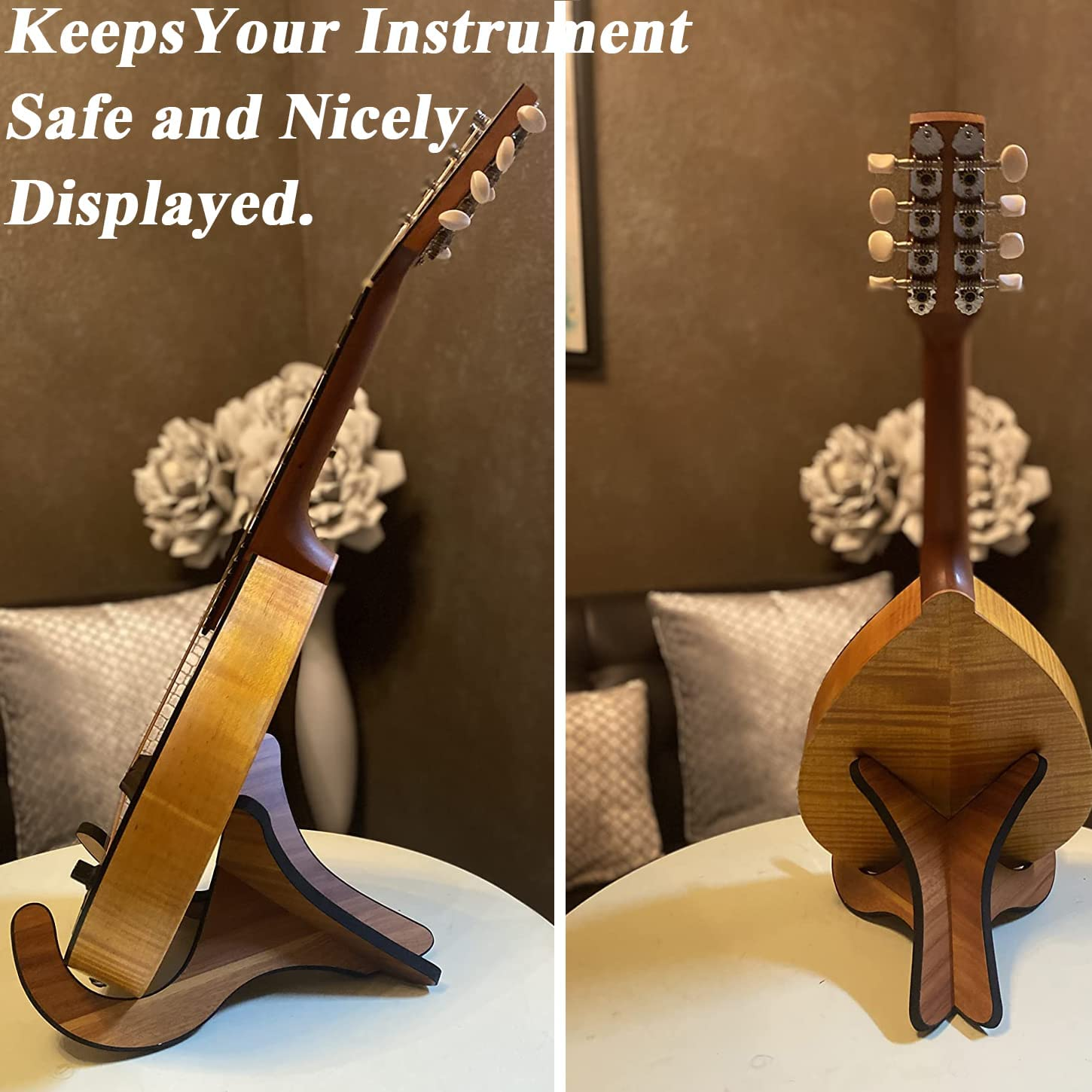 Guitar and Ukulele Stand - Dedicated Wood Folding Portable Stand