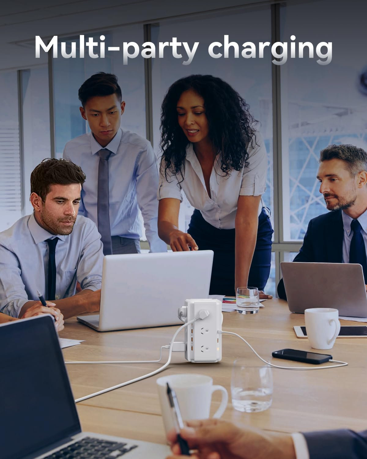 Tower Power Strip USB, USB C Powerboard Surge Protector 12-Outlet image number 5