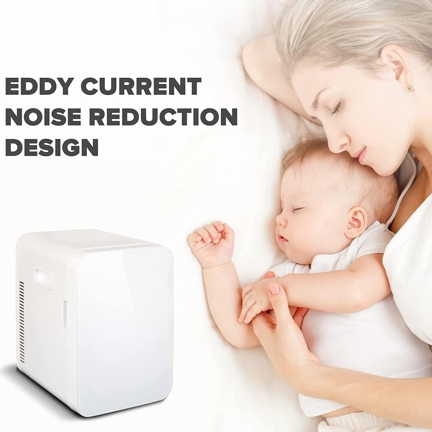 22L Portable Mini Fridge, Compact Car Refrigerator, Skincare Cosmetic Beauty Makeup Personal Fridge, White image number 3