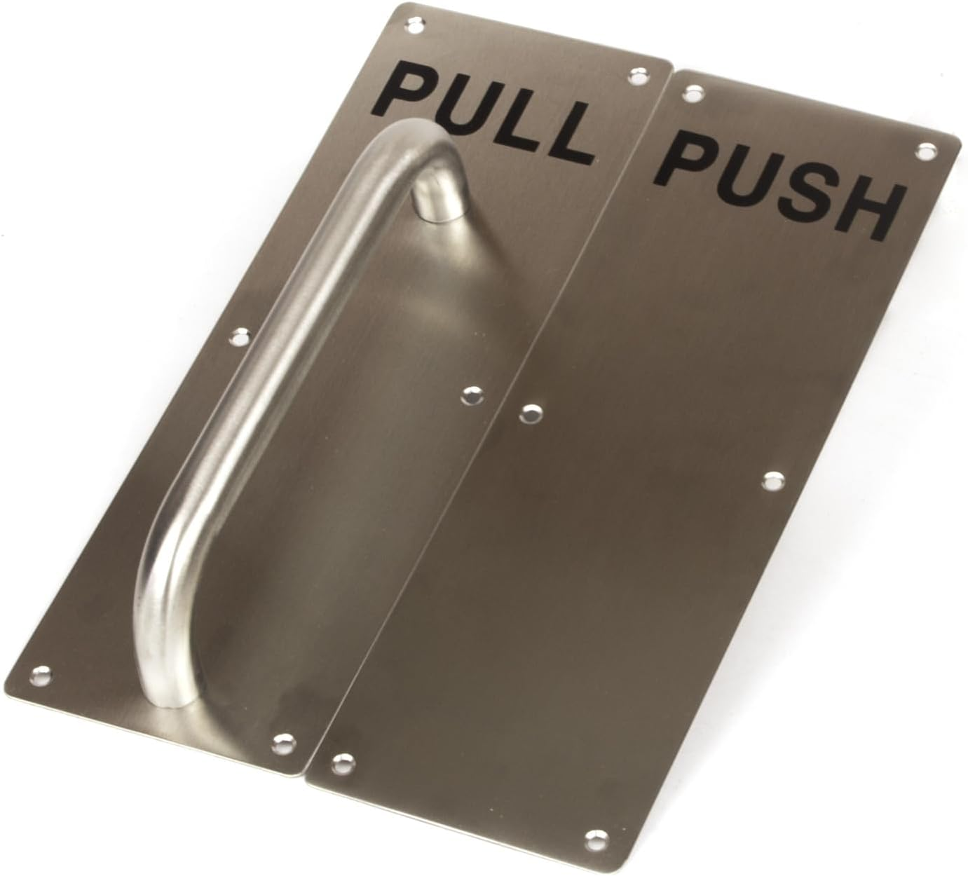 304 Stainless Steel Commercial Door Pull Push Handle Plate Set for Bathrooms, Stairwell Fire Doors Etc image number 2