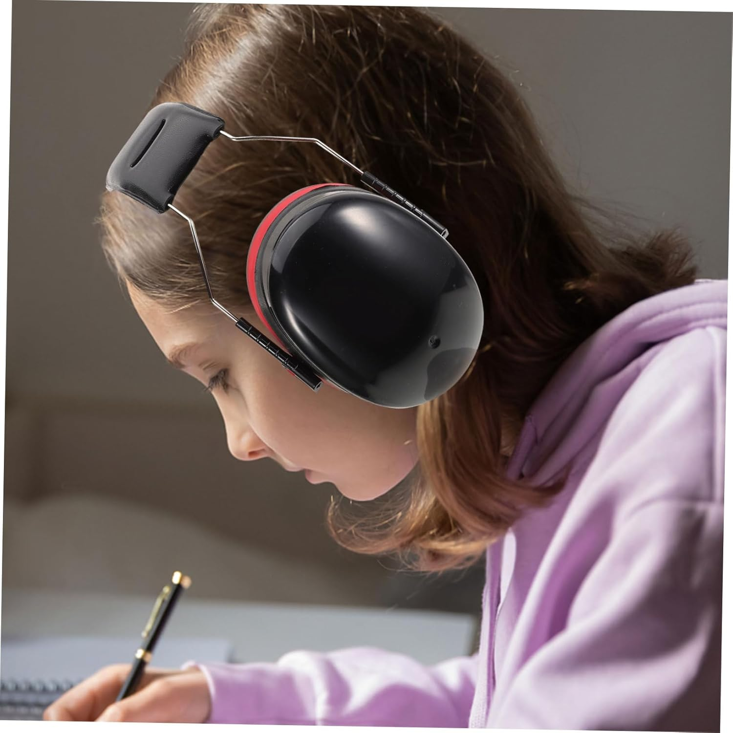 Parliky Drummer Headphone Over-Ear Stereo Headset with Sound Insulation for Loud Environments Construction Site Factory Use Abs and Sponge Materials image number 4