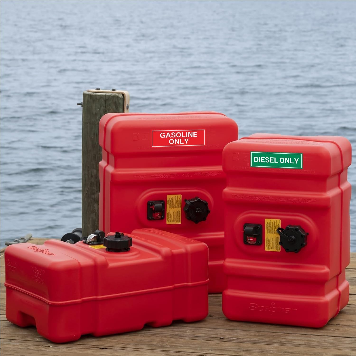 6-Pack Diesel Only & Gasoline Only Sticker Sign - Fuel Storage Decals/Fuel Can Marker | Weatherproof Adhesive Decal for Your Truck, Tractor, Fuel Can - 6X2Inch image number 5