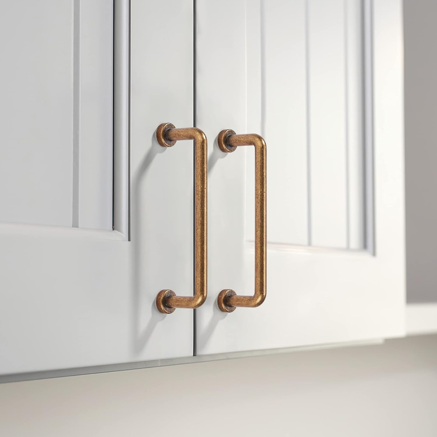 Khtumeware 8 Pack 3 Inch(76Mm) Hole Center Antique Brass Cabinet Pulls Vintage Cabinet Handle Kitchen Hardware Farmhouse Vintage Dressing Table Drawer Handle Classic Wardrob. image number 3