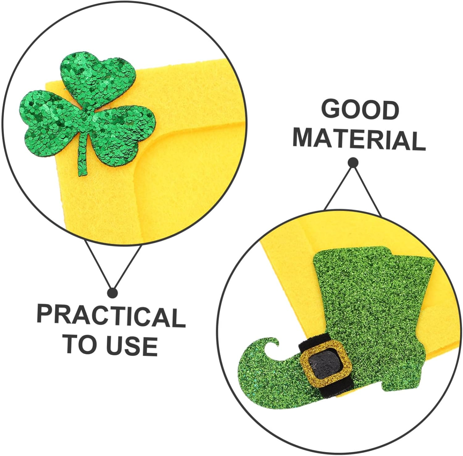 Yardwe St Patrick'S Day Shamrock Ornament Photo Frame Diy Craft Picture Holder Irish Theme Decorative Frame