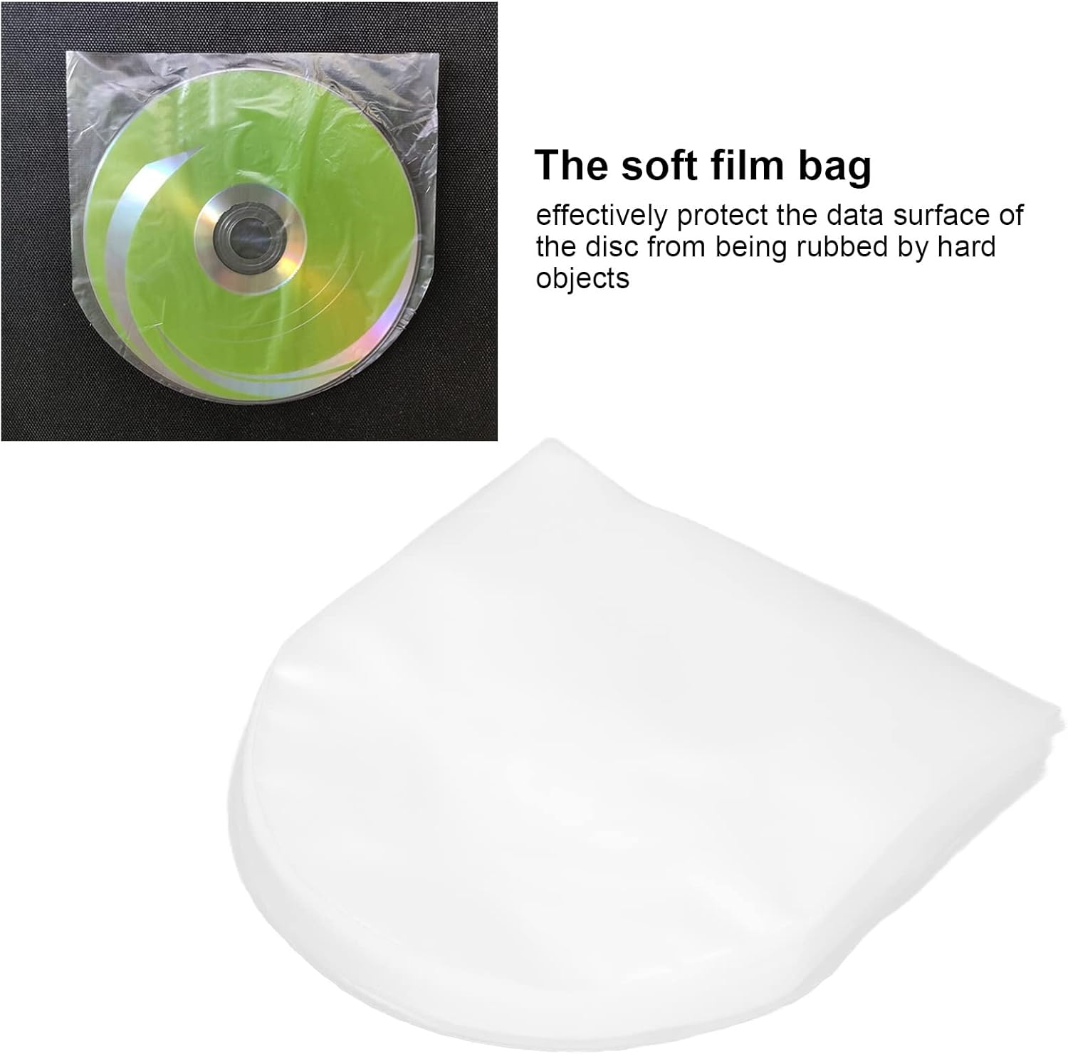 CD/DVD Inner Sleeves, Vinyl Record Sleeves Wearable Water Proof anti Dust for 5 Inch CD for 5 Inch DVD image number 3