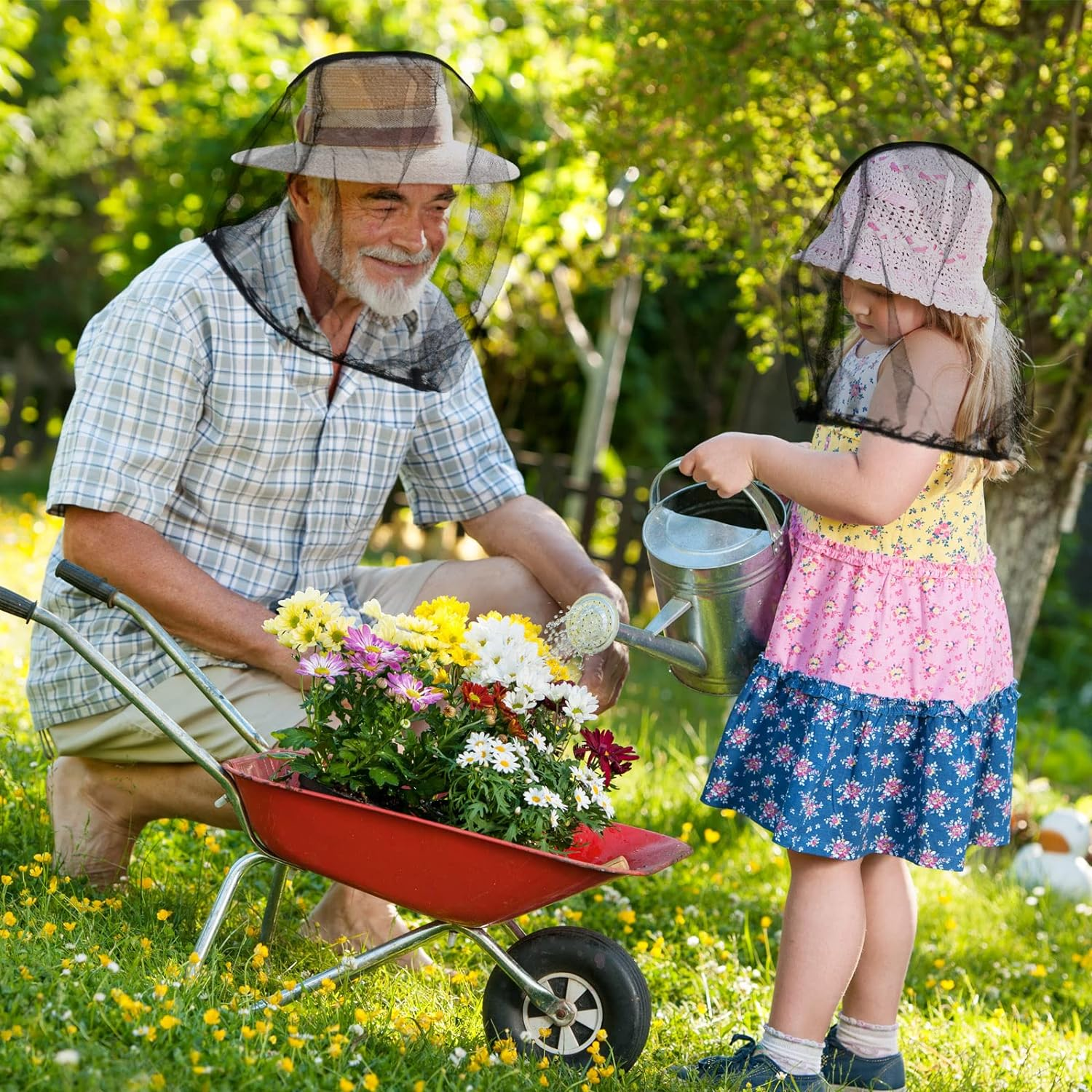 12 Pcs Mosquito Head Net Mesh Bug Face Netting Wearable Mesh Face Screen Shield for Outdoor Bugs Insect Midges Hiking Camping Walking image number 6