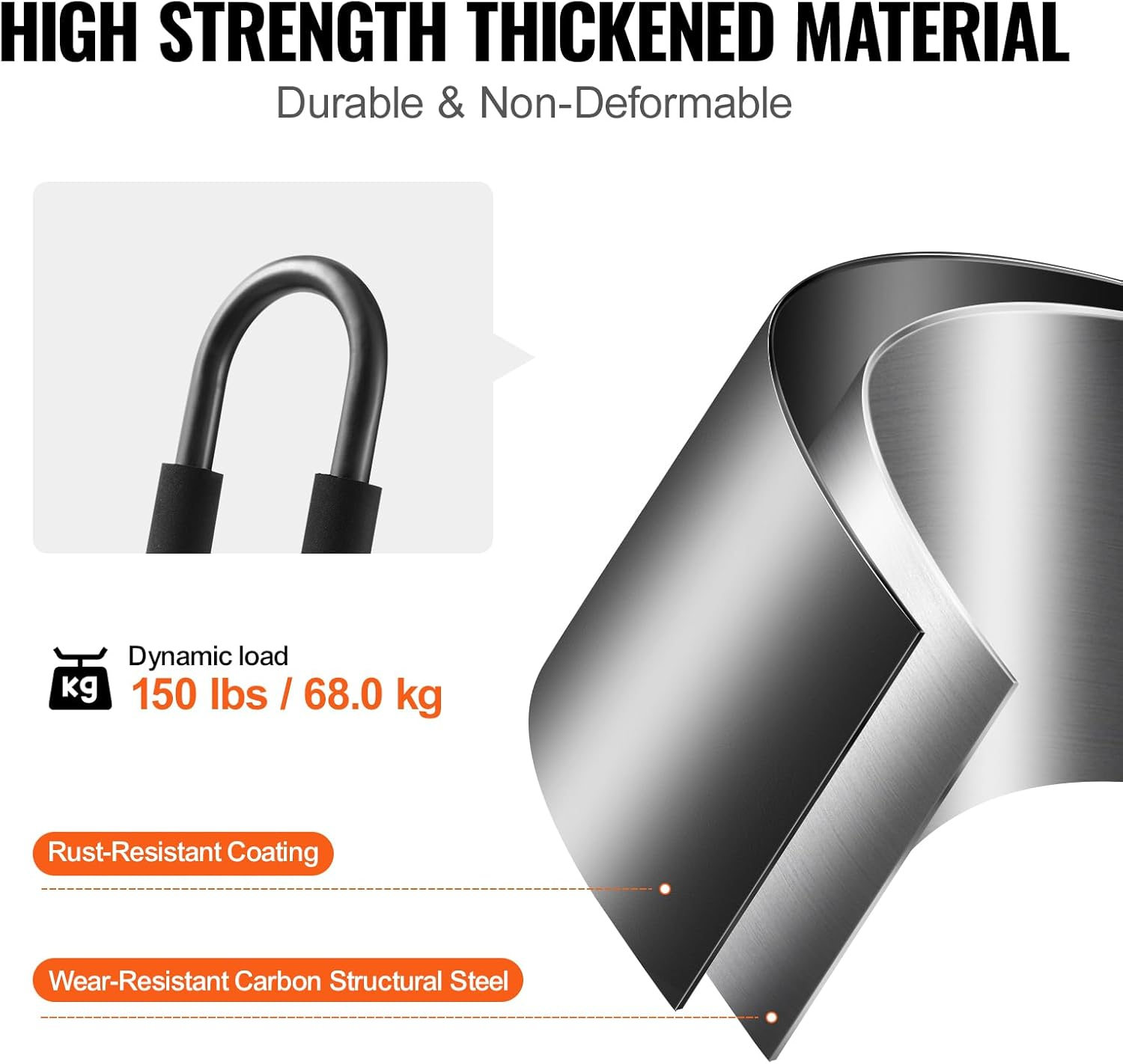 VEVOR Kayak Roof Rack 1 Pair J-Bar, Soft Roof Rack, Top Mount Tie Down, Carrier for Kayak, Surf Board, Canoe, SUP, Ski Board, Mount on Car, SUV, Truck, 1 Kayak image number 1