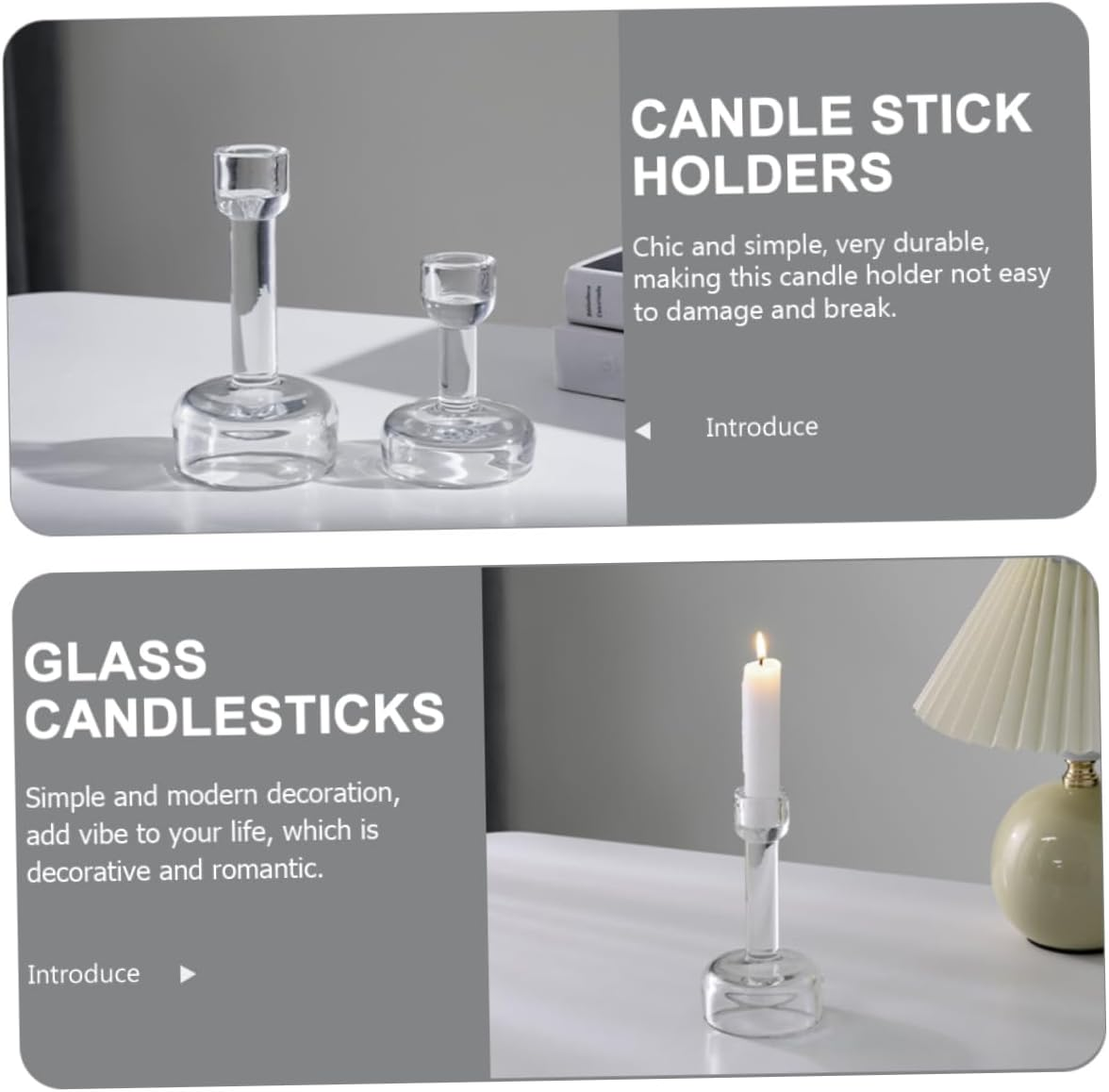 BIUDECO 2Pcs Vintage Candle Holders Elegant Tealight Holders for Weddings and Home Decor Romantic Centerpieces for Dinner Parties Candle Containers image number 5