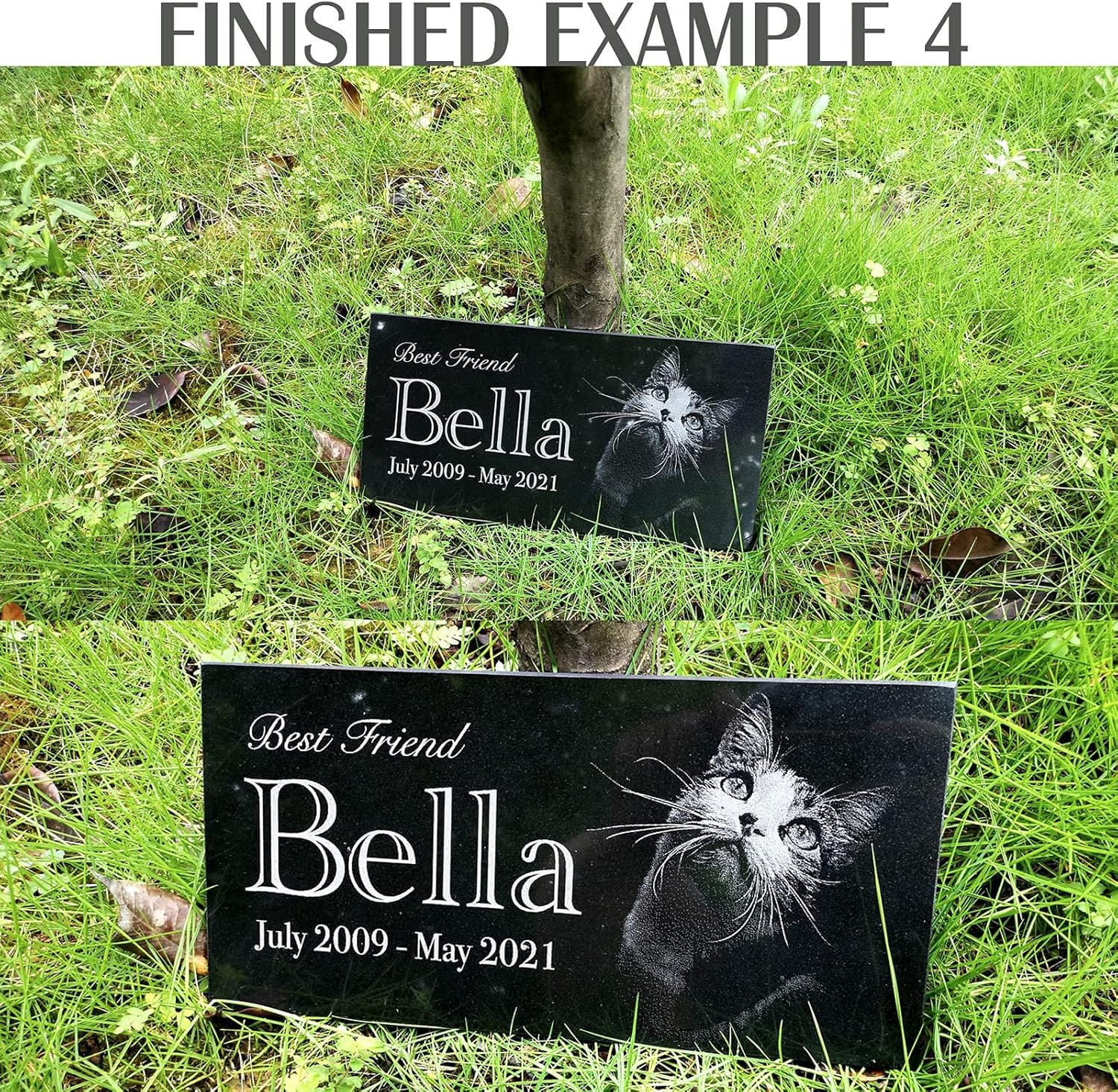 ADFSTONE Pet Memorial Stones Personalized Dog Remembrance Gifts, Customized Cat Picture Grieving Plaque, DIY Gravestone, Custom Sympathy Photo Gift, Animal Grave Markers image number 2