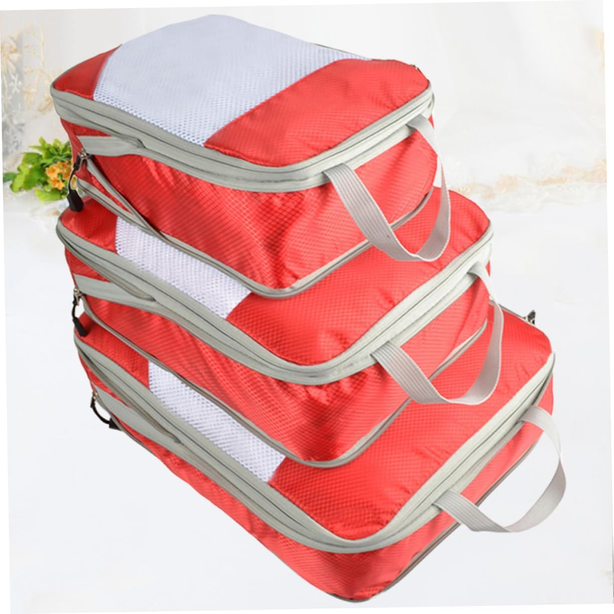 STOBAZA 3Pcs Nylon Travel Compression Storage Bag Suit Vacuum Storage Bag for Luggage Clothes Pouch image number 1