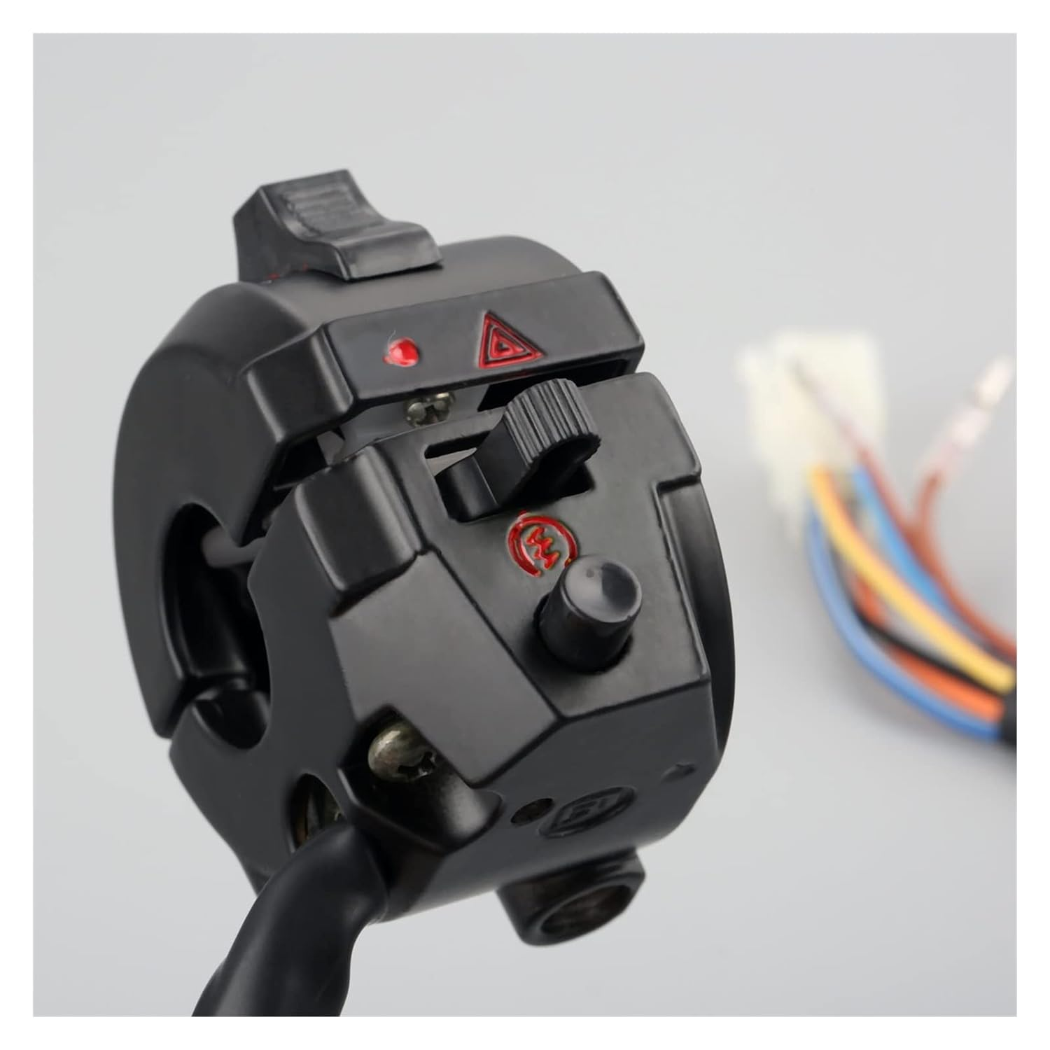 Downwind Motorcycle Motorbike ATV Handlebar Left Right Side Control Switch High Low Beam Light Turn Signal Horn Switch Parts 7/8 Quot 22Mm