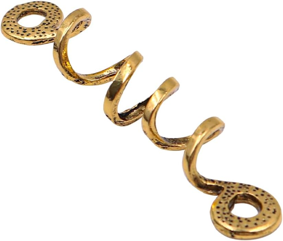 VOANZO Viking Hair Accessories Kit Viking Hair Beads Adjustable Metal Cuffs Hair Braiding Beads for Women Men Braids Decoration image number 1