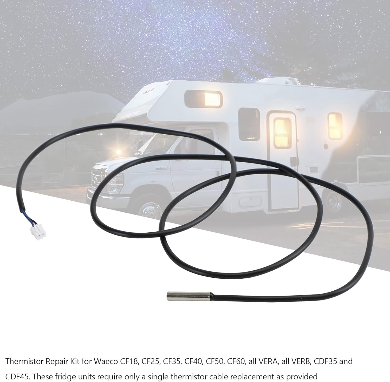 Areyourshop Thermistor Repair Kit for Waeco CF18 CF25 CF35 CF40 CF50 CF60 for VERA for VERB for CDF35 for CDF45 Replacement Thermistor Cable Hermetically Sealed Fridge Parts Compatible image number 1