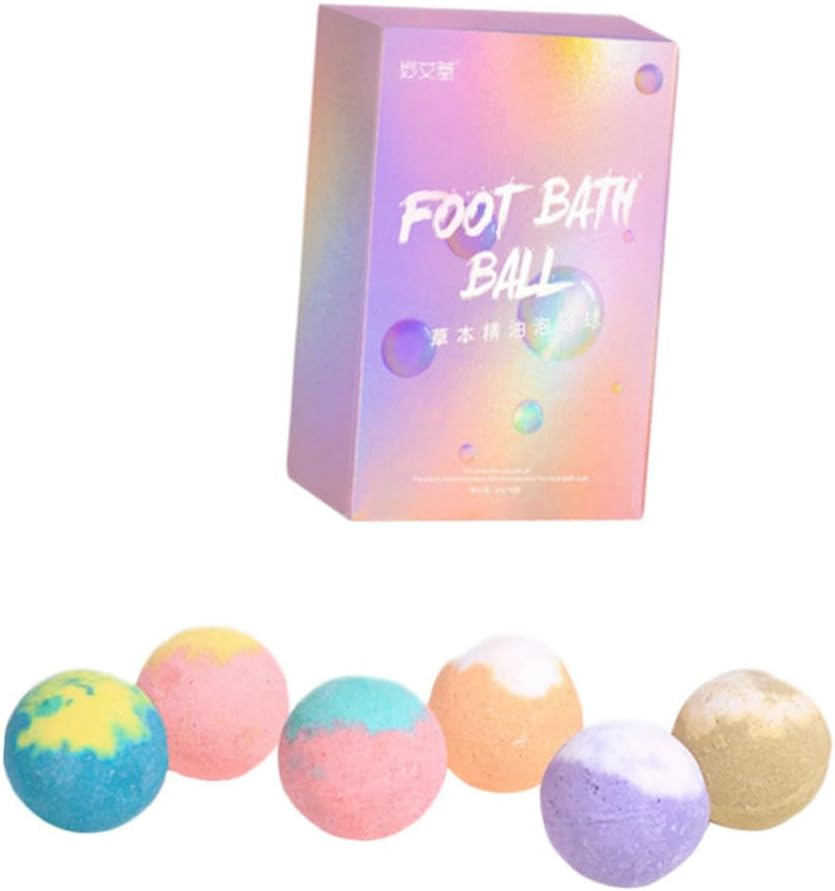 Minkissy 6Pcs Foot Non-Sweat Bathing Balls for Women Bath Salt Balls Foot Soak for Women image number 1