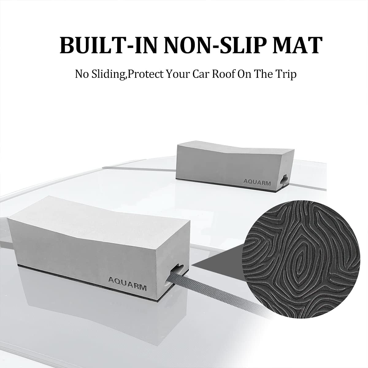 AQUARM Universal Canoe Carrier Kit, 6 Inch /12 Inch Standard Replacement Foam Block Universal Car Top Roof Racks with Tie-Downs image number 6