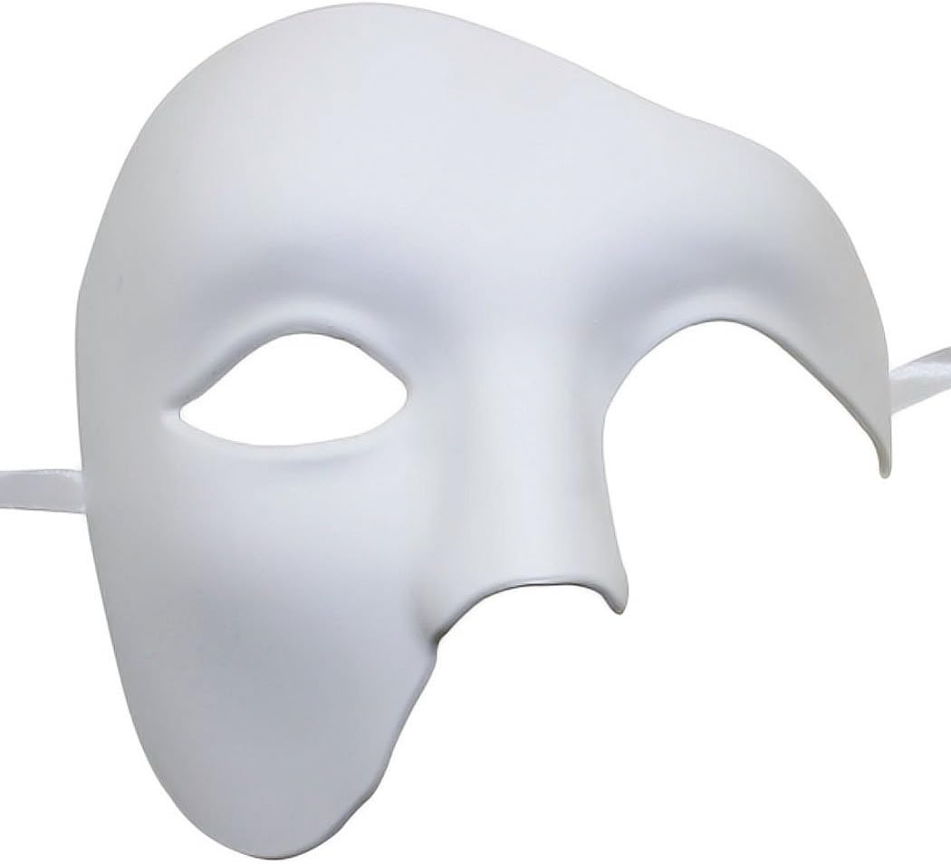 DIY Half Face Mask Phantom of the Opera Mask Venetian Masquerade Mask Vintage Design Mardi Gras Mask image number 5