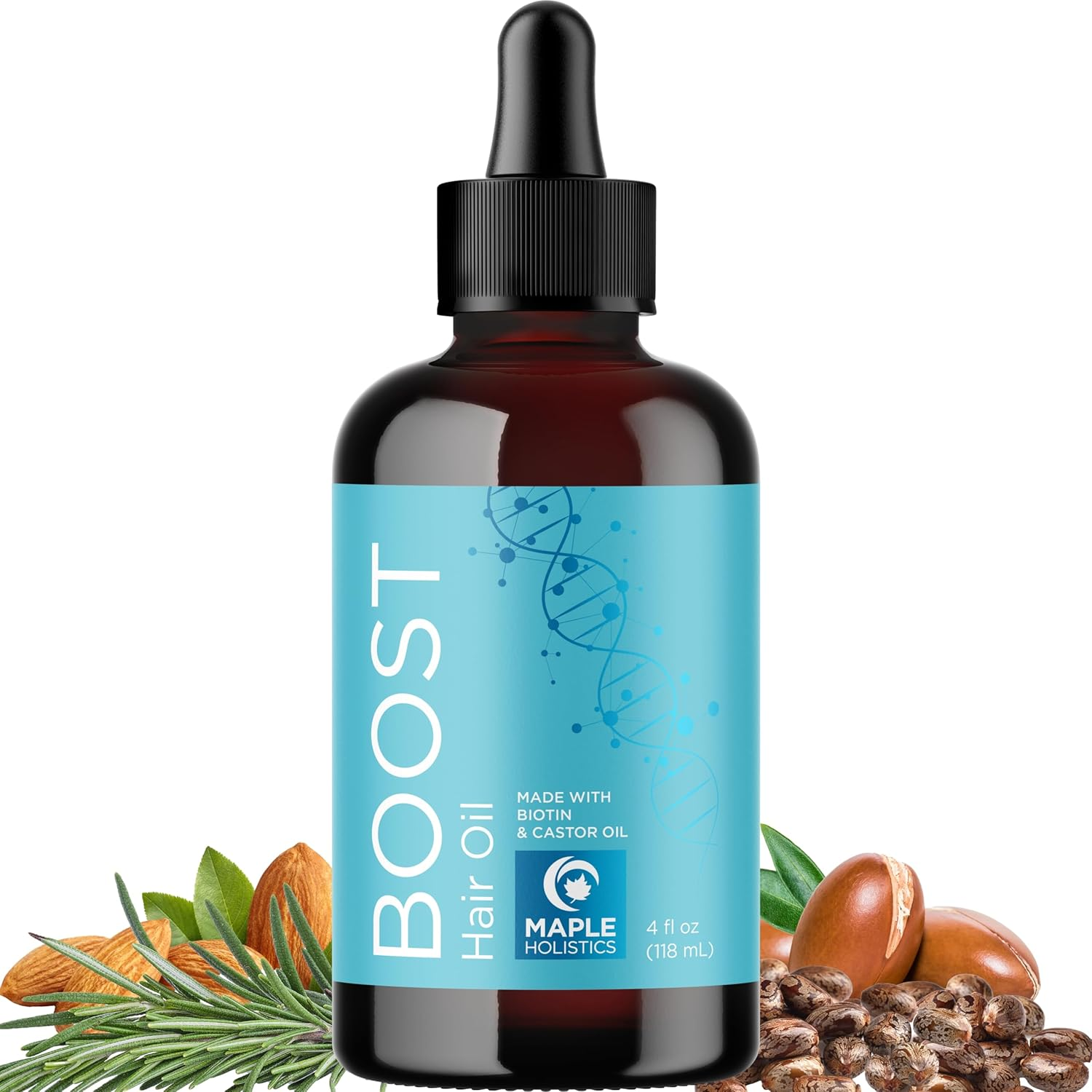 Hair Growth Oil for Dry Damaged Hair - Thickening Rosemary Formula for Women and Men - Vegan Scalp Treatment for Frizzy Thin and Weak Hair with Jamaican Black Castor Oil image number 6