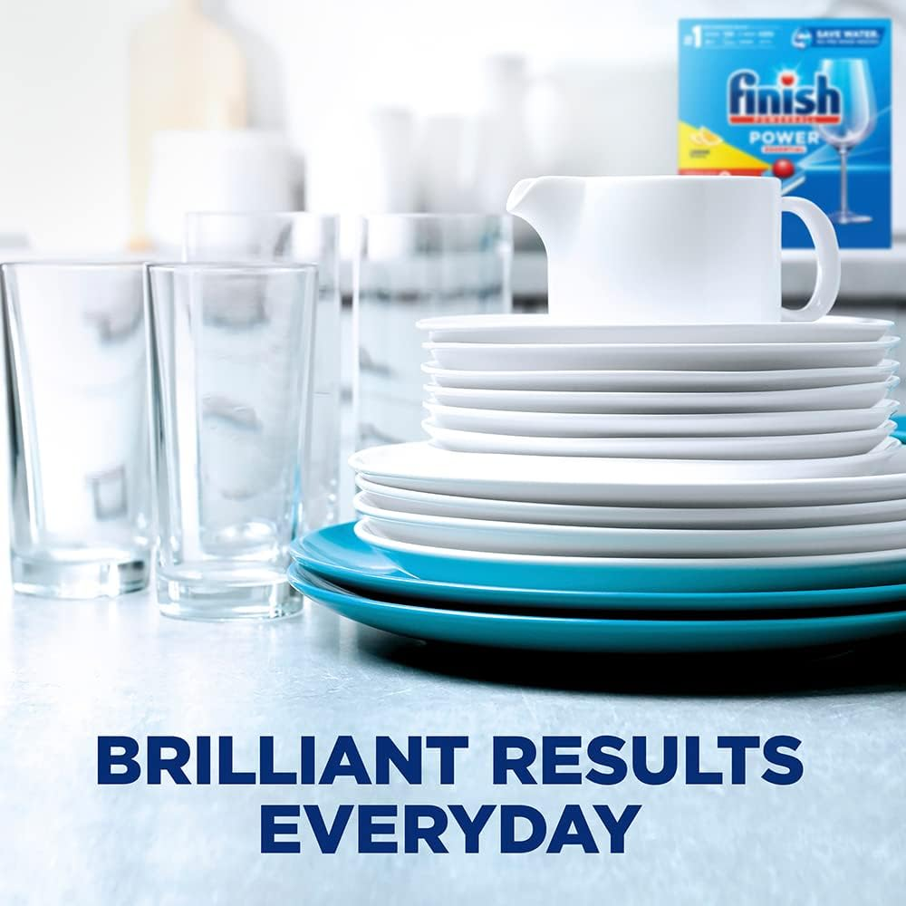Finish Powerball All in One Dishwasher Tablets, Lemon Sparkle, 112 Tablets image number 5