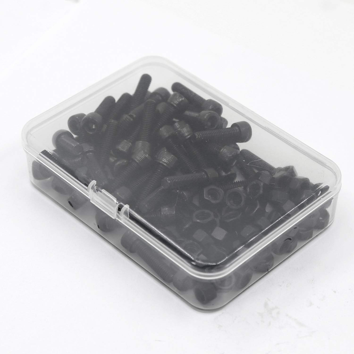 (50 Sets) M5 X 10Mm Bolts and Nuts Set Socket Head Cap Screws 12.9 Grade Alloy Steel Black Full Thread image number 2