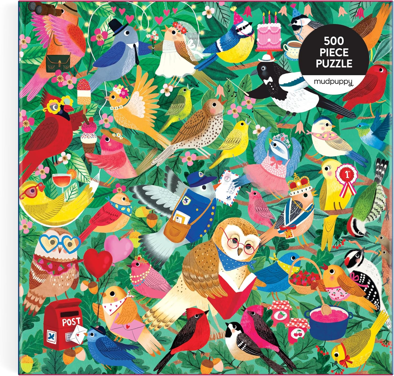 Happy Bird Day 500 Piece Family Puzzle image number 1