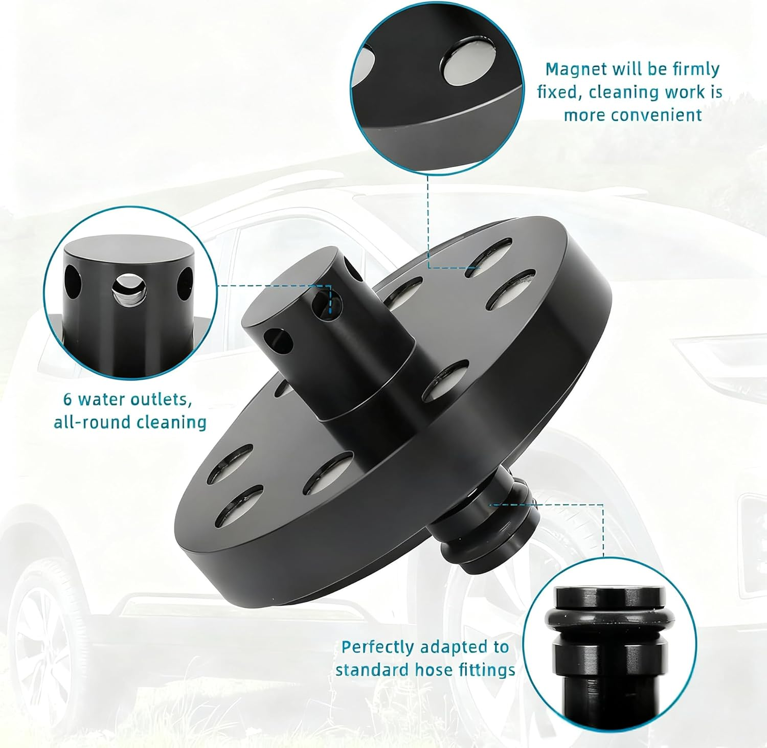 FLYTIN O Ring Chassis Cleaner Flusher Kit, Chassis Flusher for Truck, 360&deg; Spinning Nozzle, High-Pressure Design to Eliminate Hidden Dirt, for Clean Hard-To-Reach Undercarriage image number 5