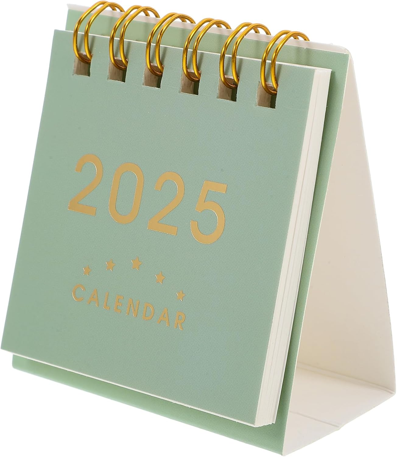 SHINEOFI Mini Desk Calendar 2025, Small Desktop Calendar Mini Daily Schedule Paper Flip Calendar Twin-Wire Binding for Home Office School Pink