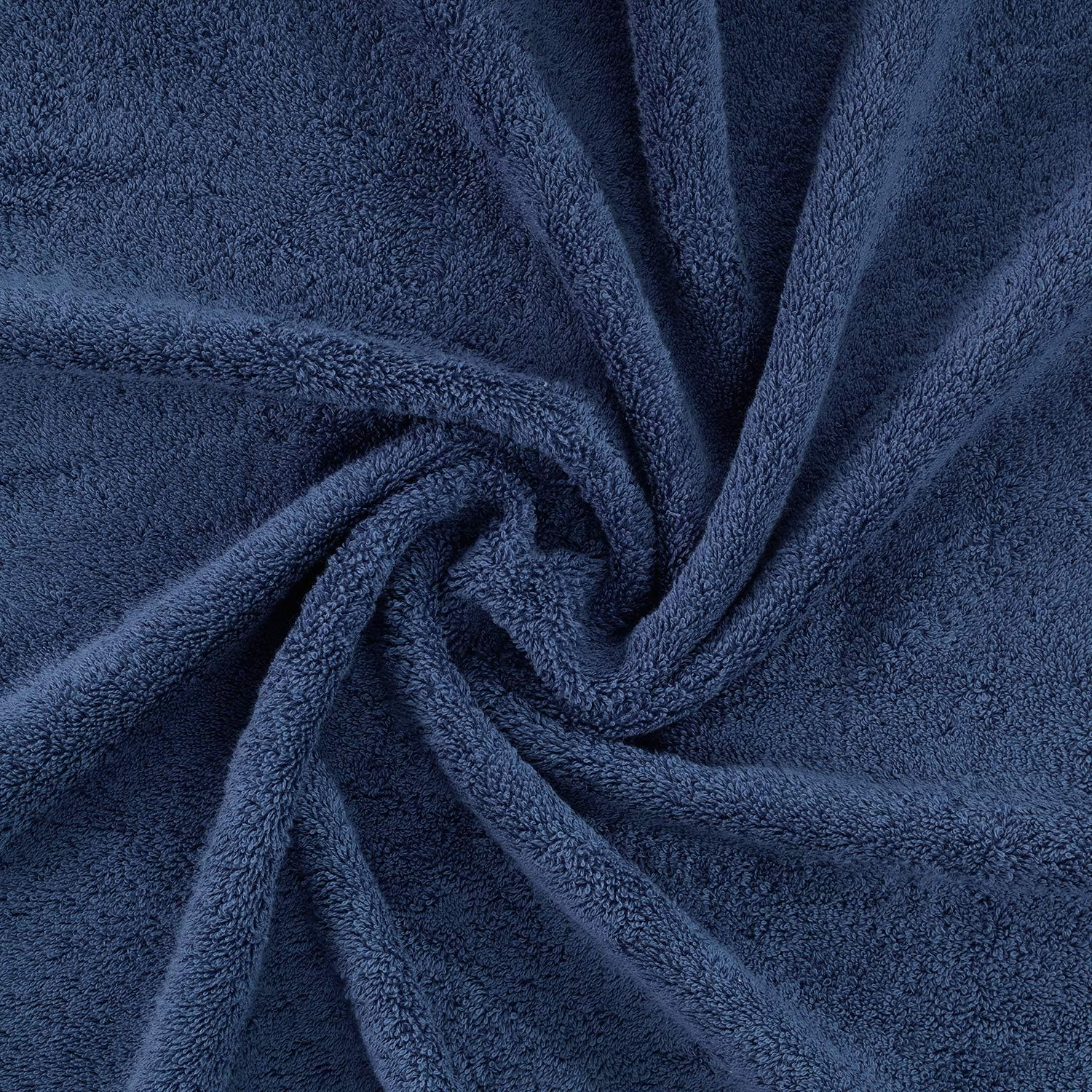 Qute Home 4-Piece Bath Towels Set, 100% Turkish Cotton Premium Quality Towels for Bathroom, Quick Dry Soft and Absorbent Turkish Towel, Set Includes 4 Bath Towels (Navy Blue) image number 1