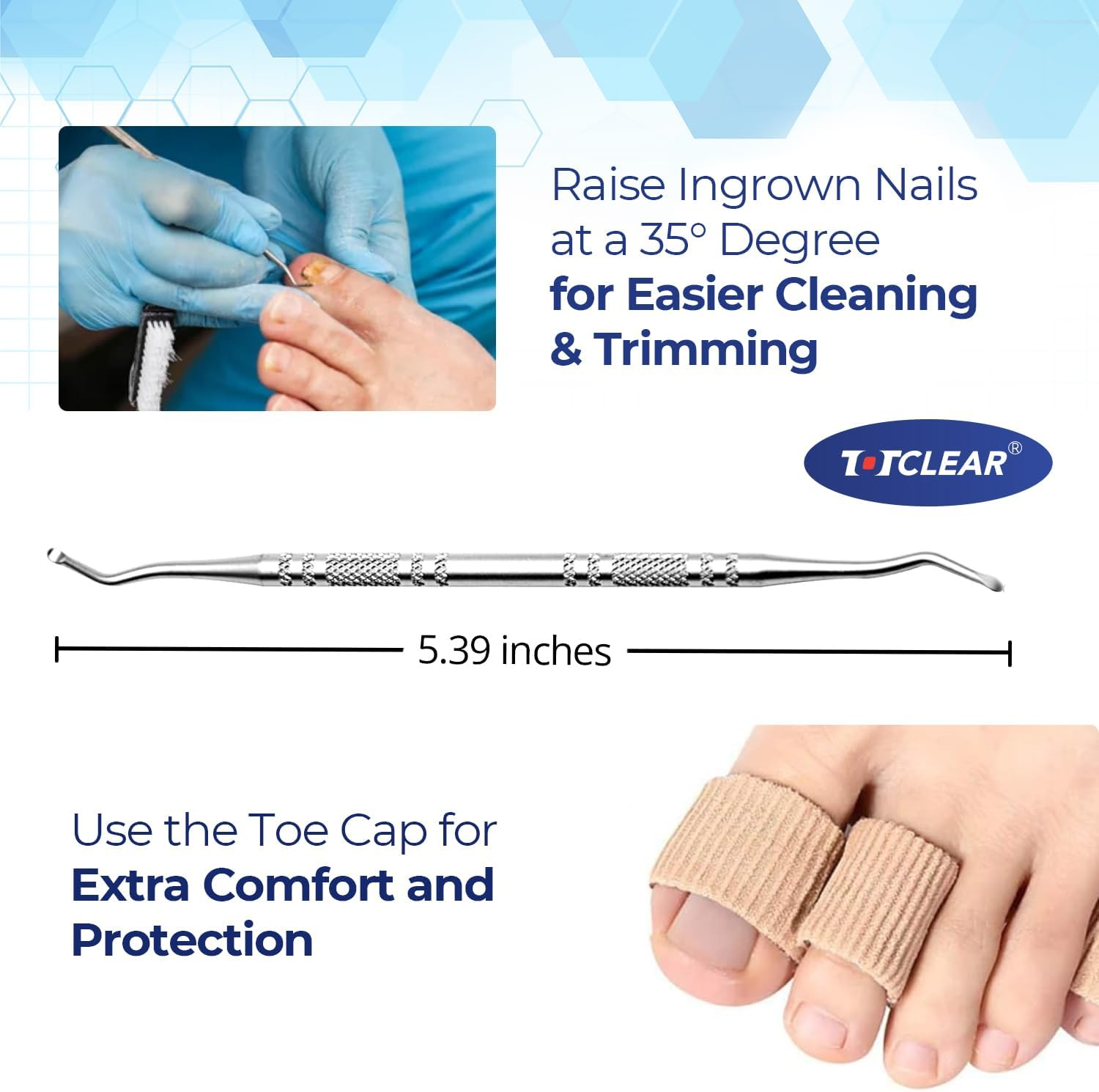 Ingrown Toenail Drops: Ingrown Toenail Tool for Men Women - Big Toe Ingrown Nail Tool - Ingrown Toenail Removal Kit - Ingrown Toenails Softener Kit with Toe Caps - Ingrown Toenails Solution - 30Ml image number 1