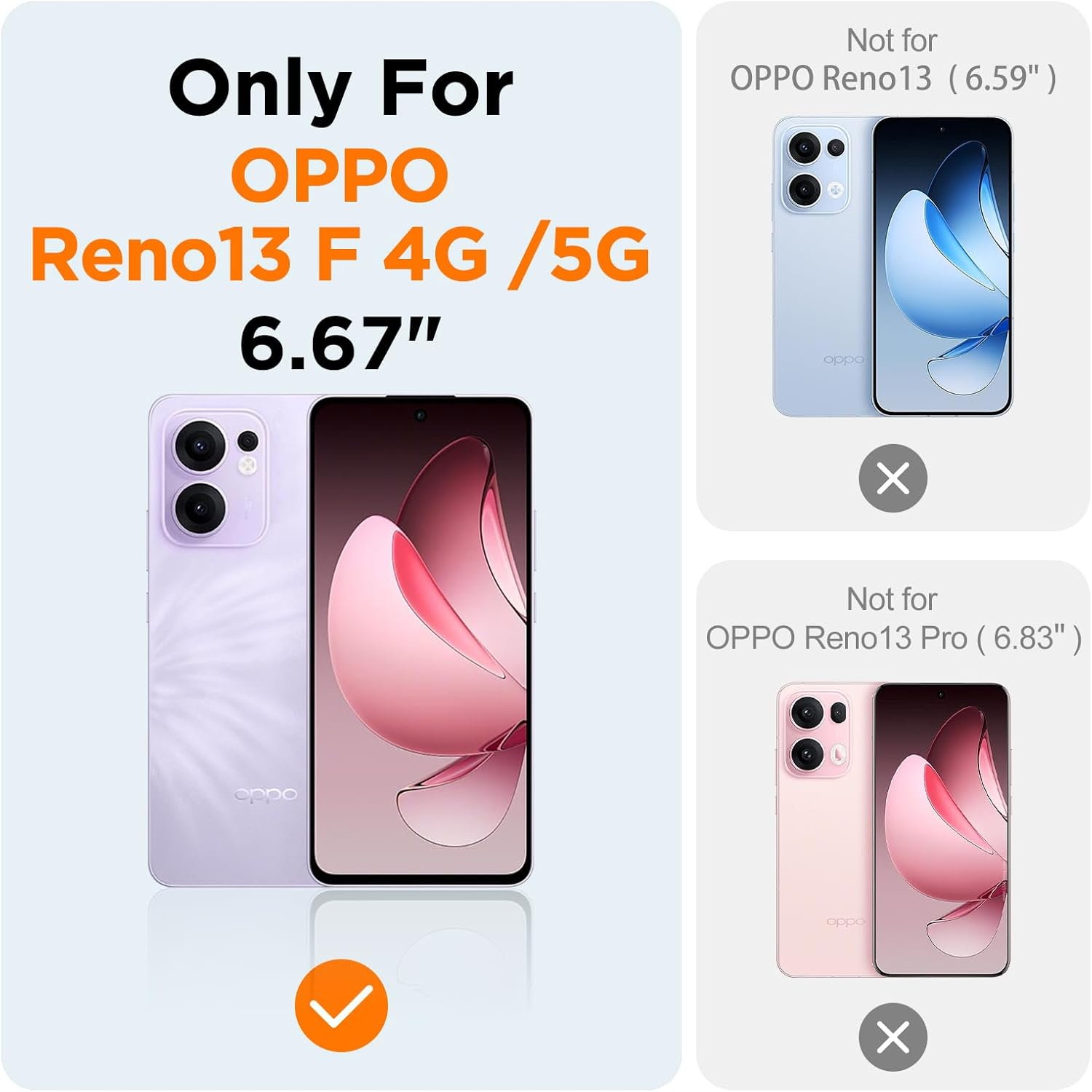 Ikziwreo Case for OPPO Reno 13 FS 5G/OPPO Reno 13 F 5G/4G, with 2 Pack Tempered Glass Screen Protector, Soft Silicone Rubber Anti-Shock Case - Midnight Blue image number 3