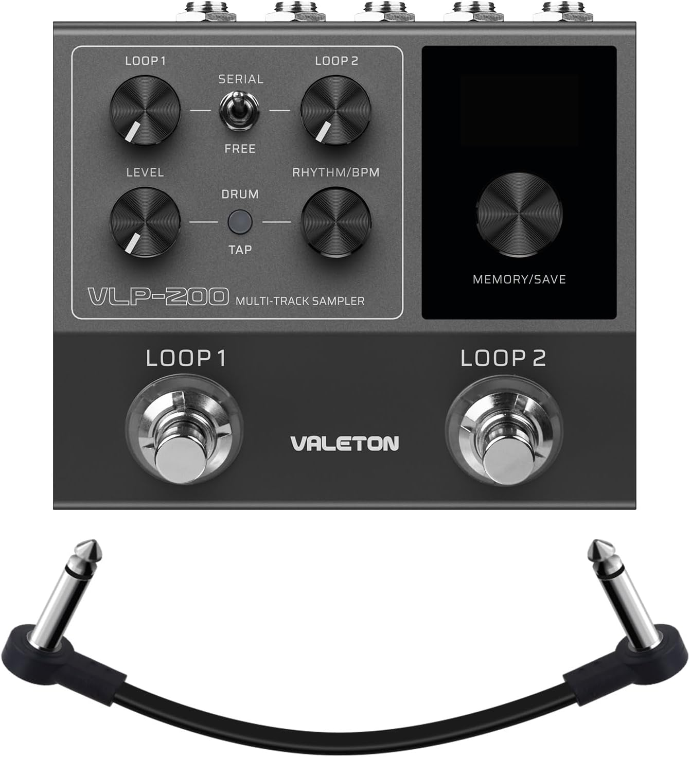 VALETON Looper Pedal Dual Track Stereo Looper for Guitar, Bass, Keyboard, Vocals Drum Machine 99 Project Storage Spaces Software Support VLP-200 image number 1