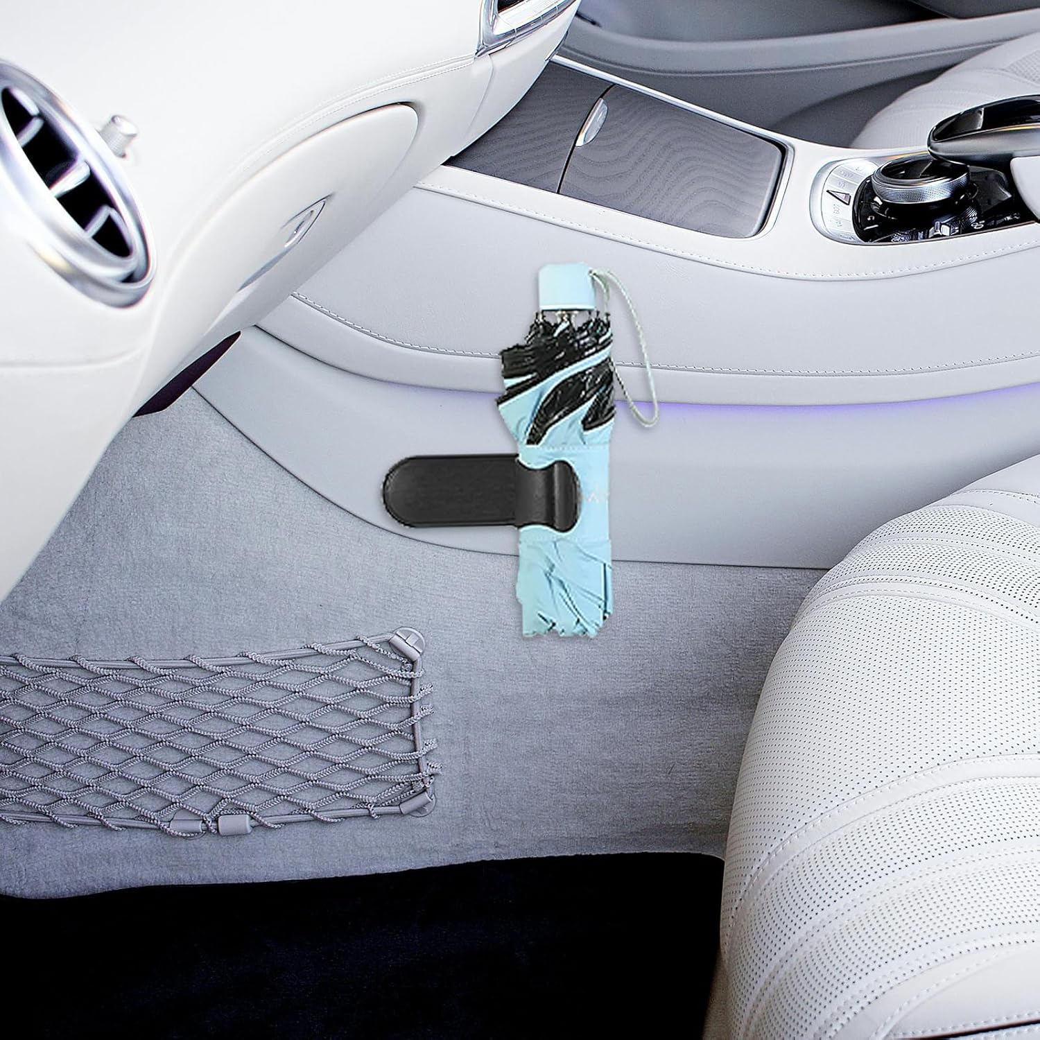 DODAMOUR 6 Pack Car Umbrella Holder, Universal Trunk Hook Fastener Clip for Auto Vehicle, Adhesive Car Back Seat Umbrella Storage Accessories (Black) image number 3