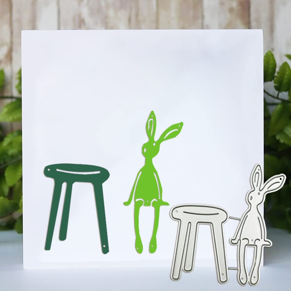 SENHAI 3 Sets Die Cuts for Card Making, Metal Cutting Dies: Bunny, Kitten, Happy Birthday image number 5