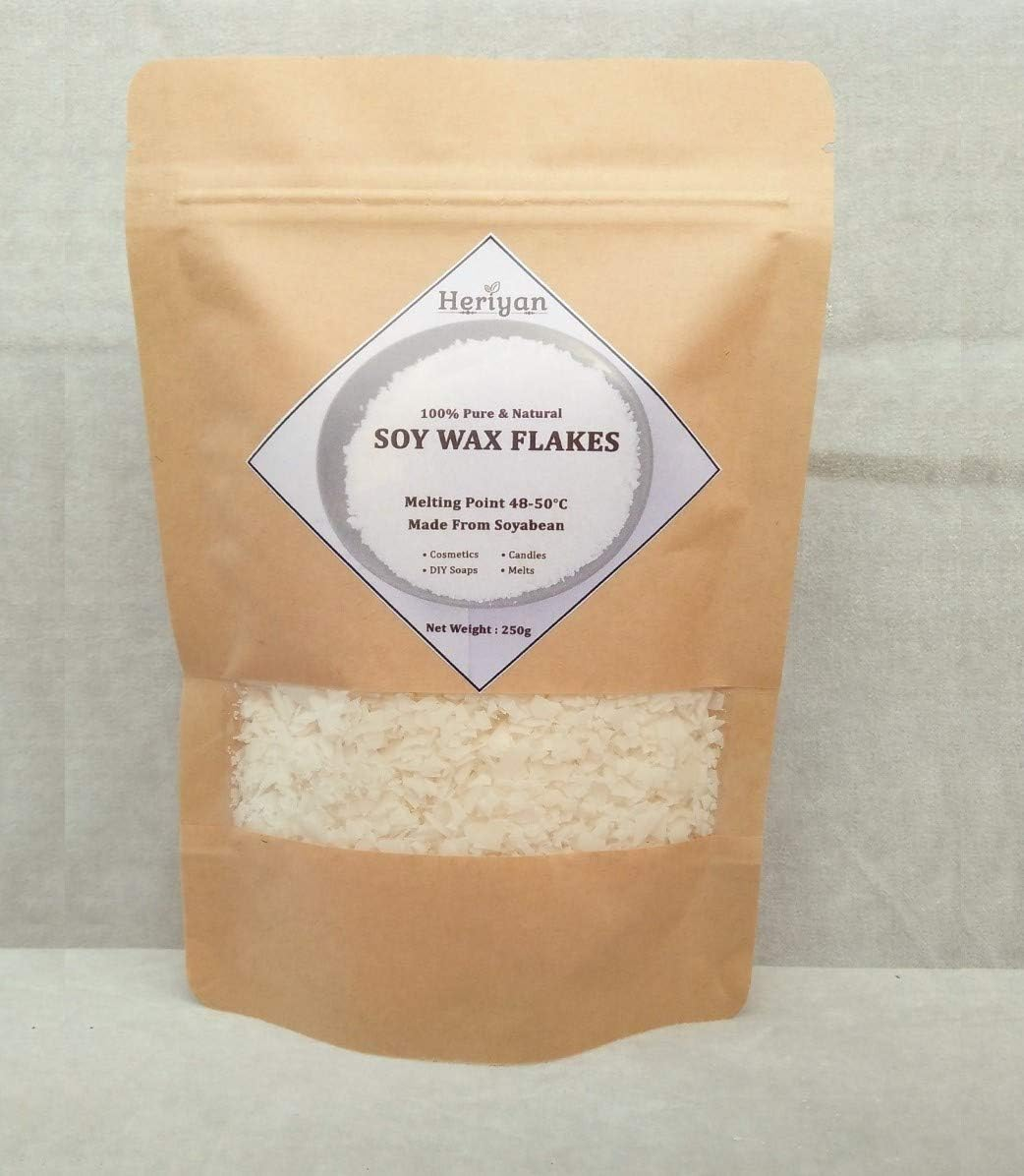 Heriyan Soy Wax Flakes Melting Point 48-50 Degree 100% Pure and Natural 250G image number 3