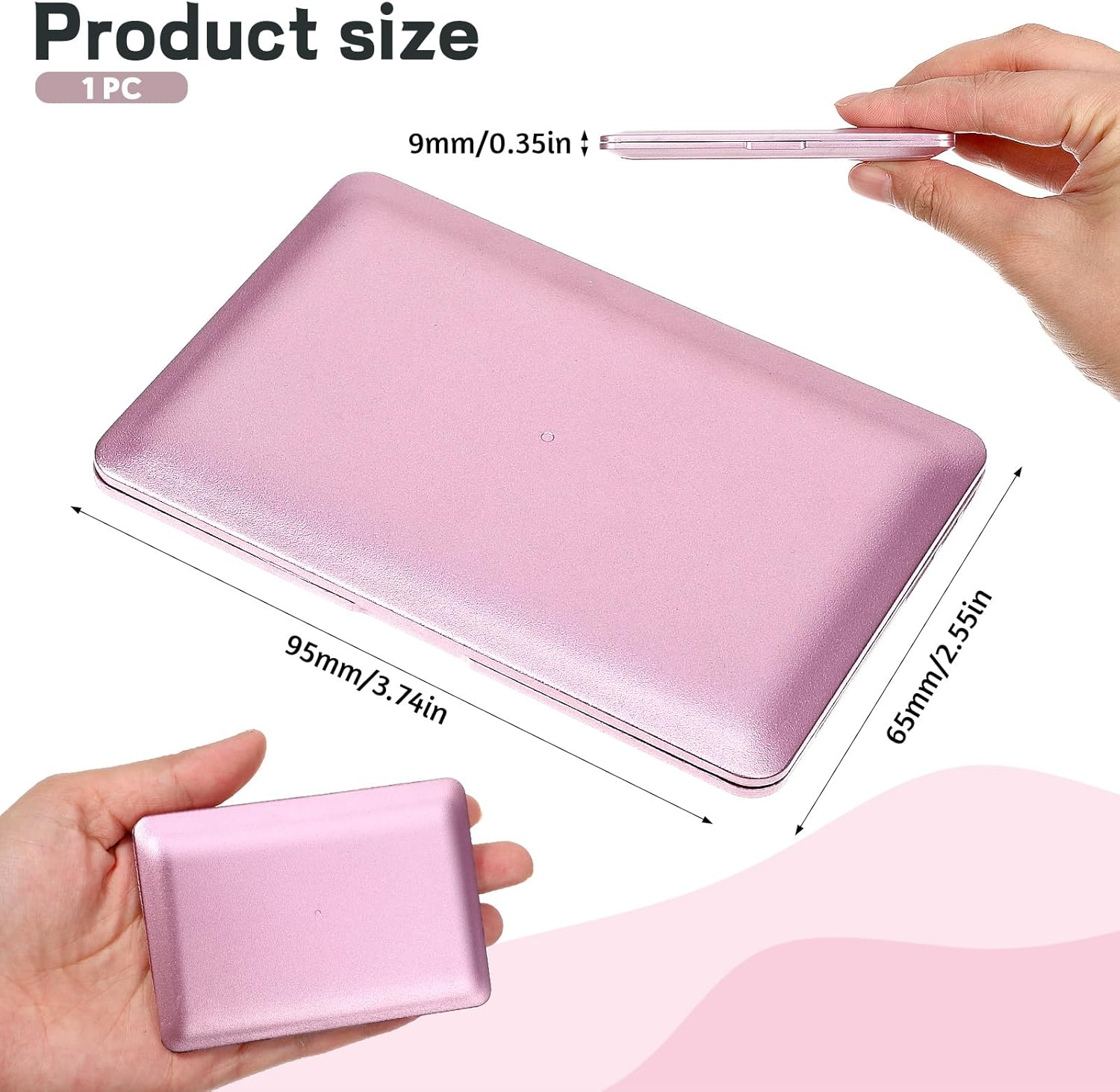 Psyqtsuary Mini Laptop Mirror, 1 Pcs Pocket Size Laptop Shaped Mini Makeup Mirror Portable Small Compact Folding Computer Mirror for Dollhouse Pet Travel Home Makeup Decorations (Rose Gold) - Silver image number 5