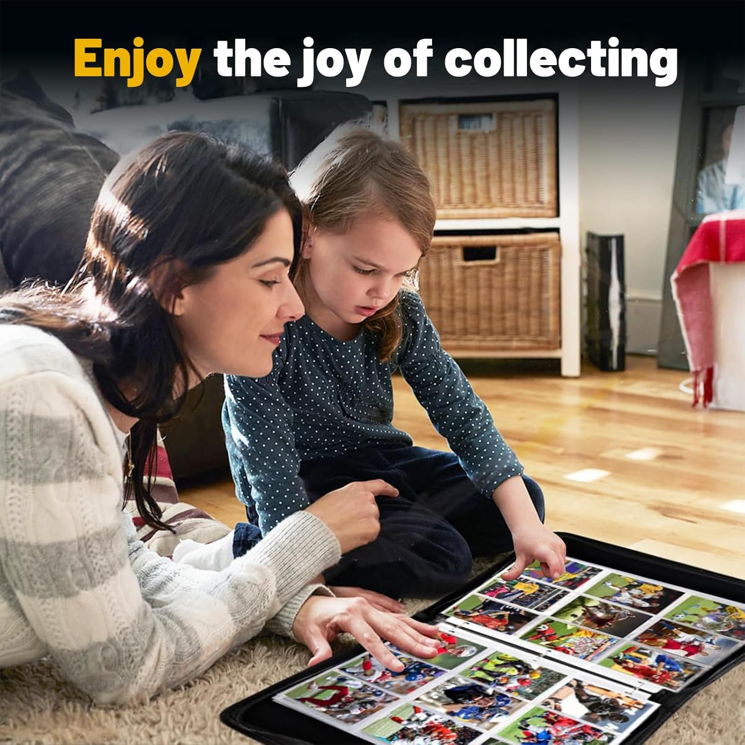 Xmdianss 9-Pocket Card Folder Fits 900 Cards, 50 Removable Sleeves, Portable Trading Card Holder Collector Album for Boys & Girls image number 1