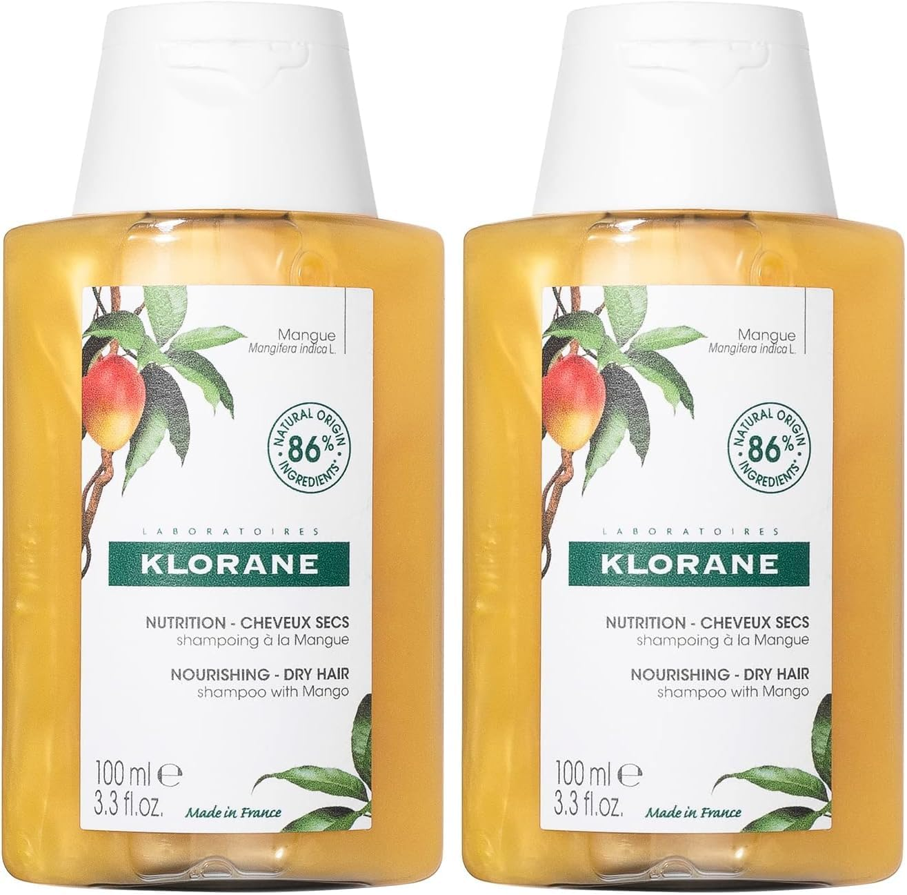 Klorane Nourishing Mango Shampoo 100Ml &ndash; Dry Hair - Travel Size (Pack of 2) image number 5