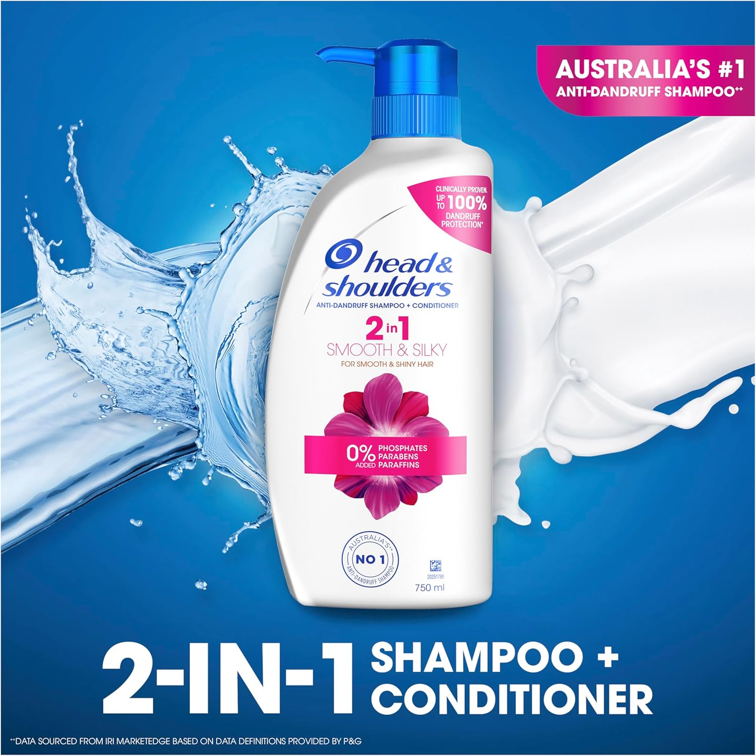 Head & Shoulders Smooth and Silky 2-In-1 Shampoo + Conditioner 750 Ml