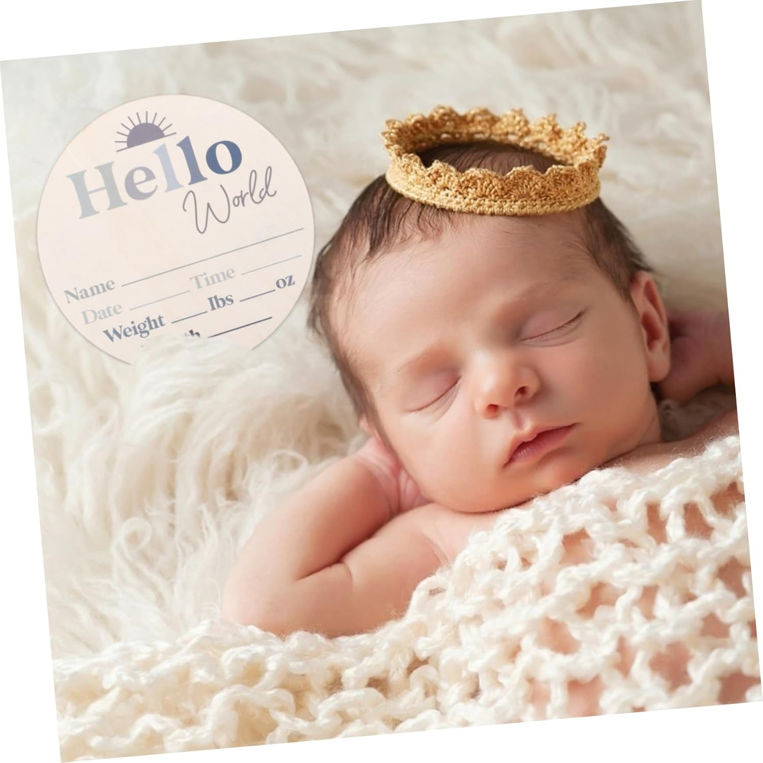 BESPORTBLE Growth Commemorative Girl Sign Newborn Milestone Birth Announcement for Nursery Decor